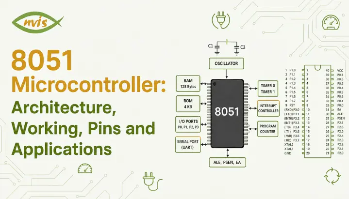 8051 Microcontroller Architecture, Working, Pins and Applications